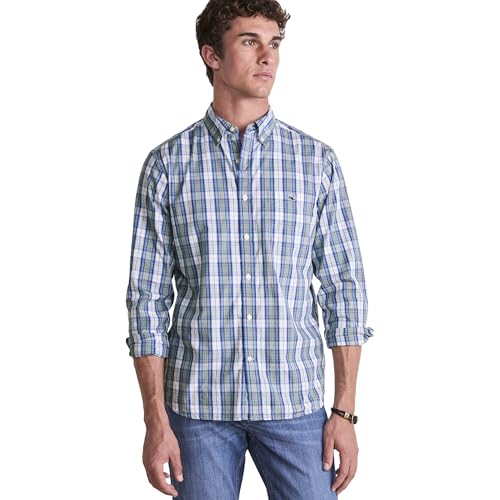 vineyard vines Men's Washashore Plaid Perfect Wash Poplin Shirt